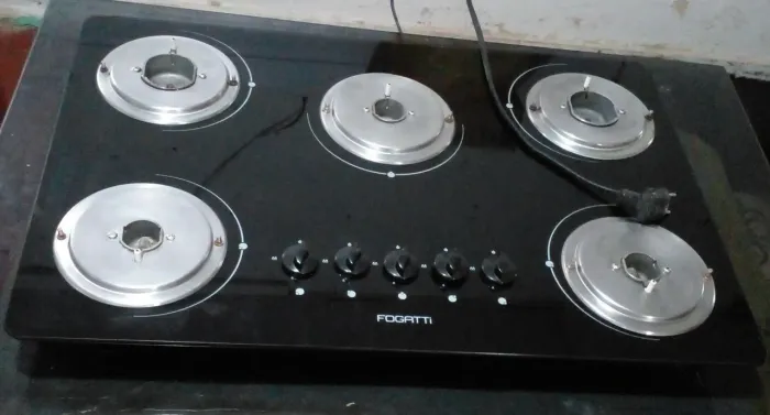 Fogão cooktop a gás de embutir