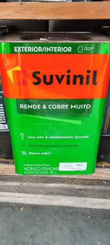 Tinta Suvinil rende e cobre muito 18l branco Fosco 