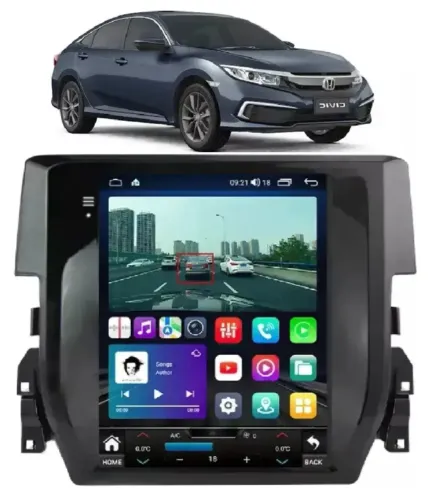 Multimidia Android Honda Civic G10 2016-22 Octa Tesla 4/64