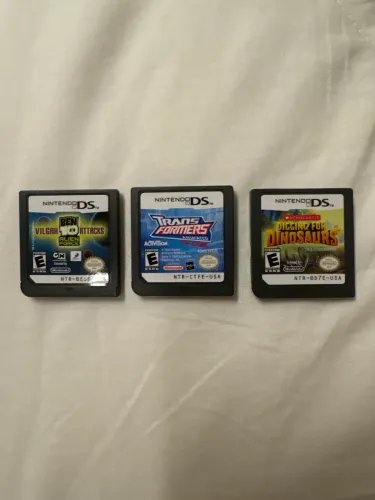 3 Jogos Nintendo DS - Ben 10, Transformers, Dinosaurs 