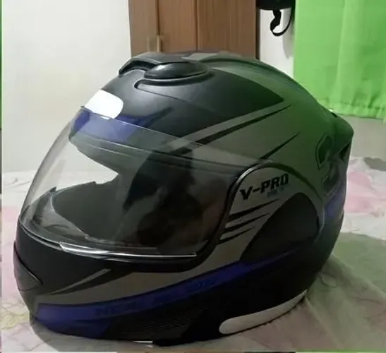 Capacete V-Pro Jet Articulado Semi novo