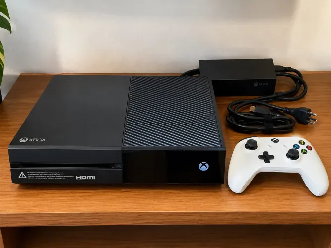 Xbox One 500GB Original + Controle + Cabos - Funcionando 100%