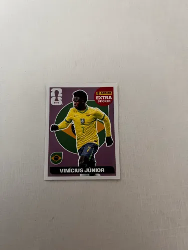 Figurinha extra sticker da copa 2026- Vini Jr Bordô