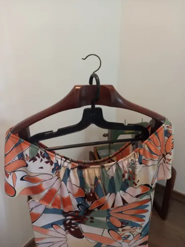 Vestido de babado estampado - verão