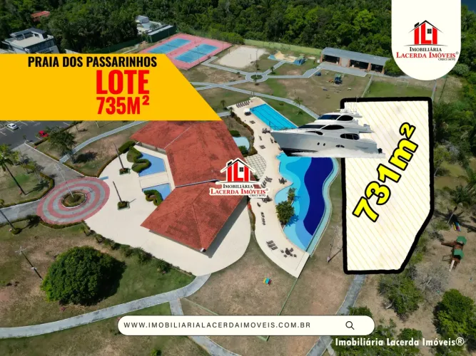 Praia dos Passarinhos, Lote medindo 731m², Condomínio com Rampa de Embarque e desembarque