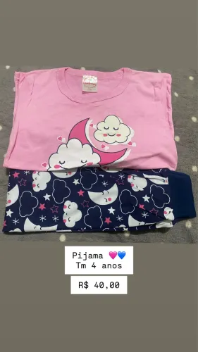 Pijamas infantis feminino 