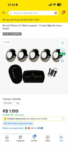 Led para piscina 