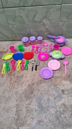 Kit brinquedos cozinha infantil 29 pecas ótimo estado