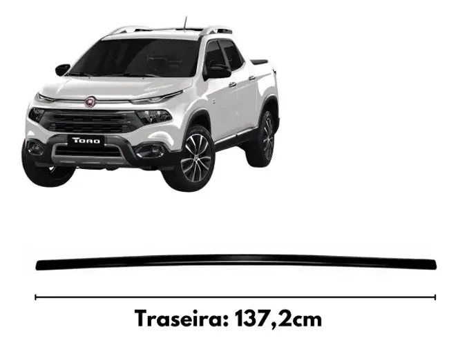 Friso Traseiro Fiat Toro 137,2 cm 2 Peças