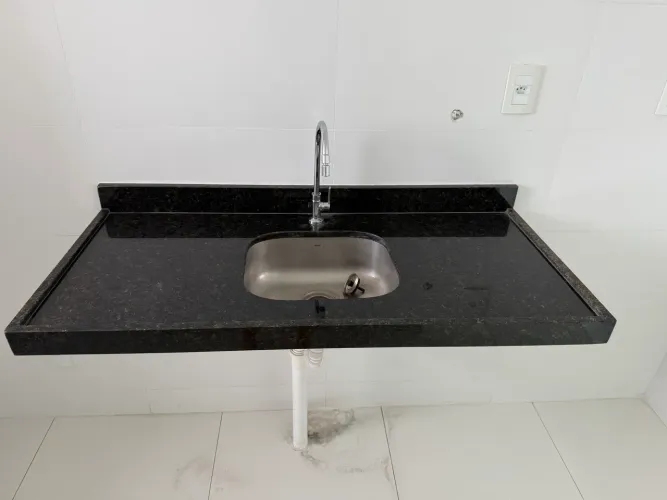 balcão granito com cuba 1,20 x 56