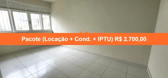 Apartamento para locação na Pituba, Salvador-BA: 2 quartos, 2 salas, 2 banheiros, 1 vaga d