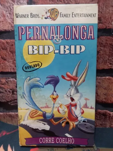 FITA VHS PERNALONGA E BIP BIP CORRE CORRE DUBLADO ORIGINAL FILME 