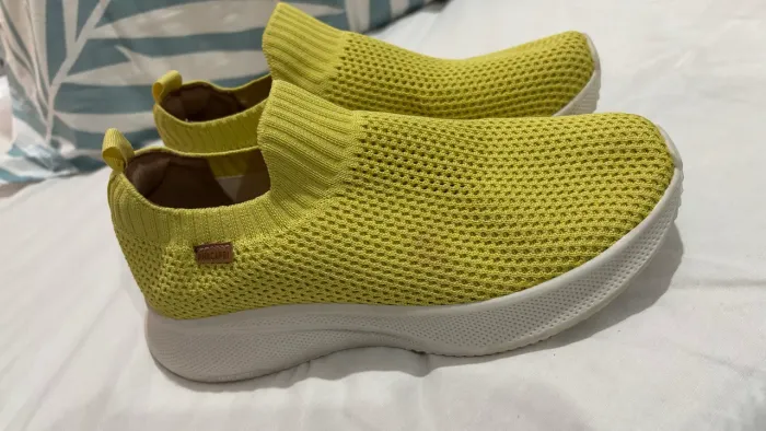 Tênis Anacapri Slip On Tricot - Verde Limão - Tam. 35
