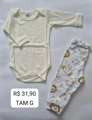 Kit Body + Mijao sem pé algodão Canelado