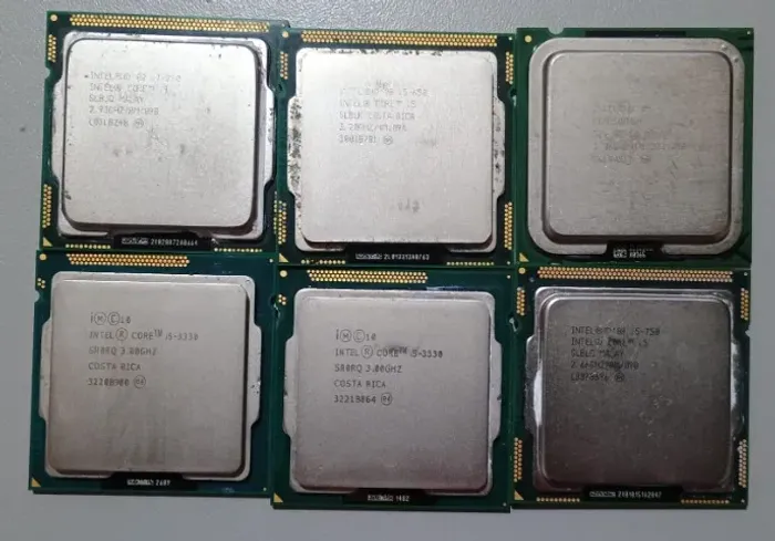 Lote com 6 Processadores INTEL