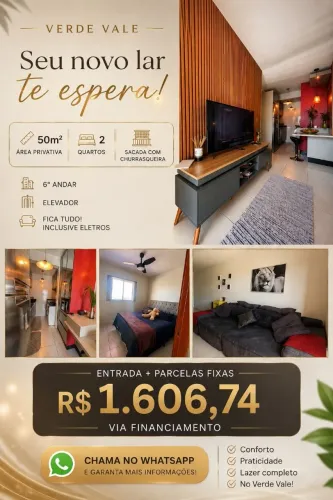 APARTAMENTO NO VERDE VALE TODO MOBILIADO
