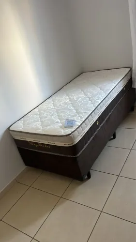 Cama box molas ensacadas solteiro mega oferta