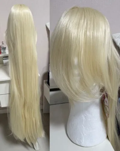 Peruca loira longa para cosplay