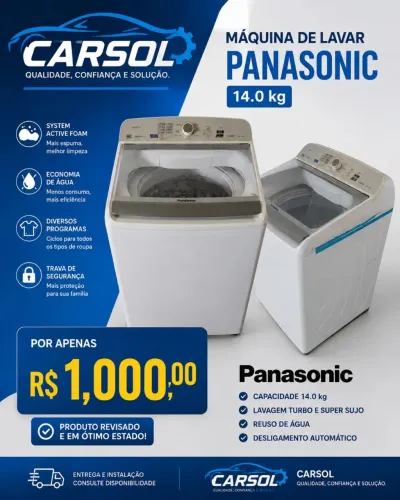 Máquina de lavar Panasonic 14 kg