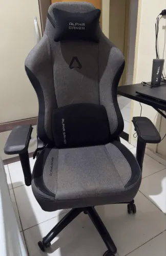 Cadeira Gamer Alpha Gamer Nebula Fabric Cinza