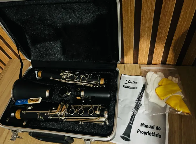 CLARINETE SEMI-NOVO - POUQUÍSSIMO USO (apenas 3 aulas)