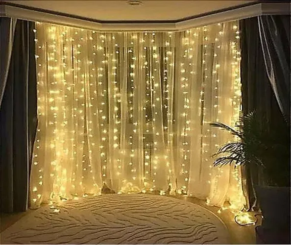 Cortina de led 3mts x 2mts branco quente / PREÇO IMBATÍVEL 