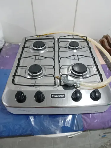 Fogão de mesa com mangueira e regulador
