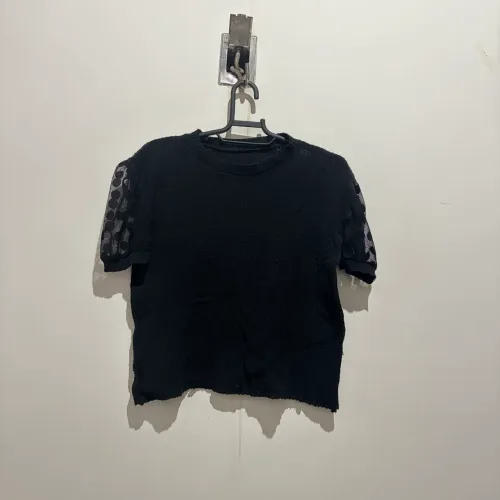 Blusa Feminina Canelada Manga Tulê