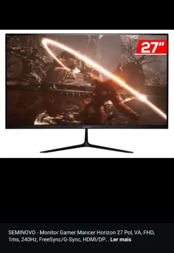 Monitores gamers! 