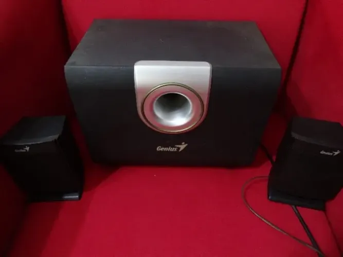 Caixa De Som Para Pc - Genius Madeira-110voltz Preto 110v (Usado)