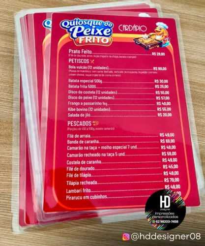 Impressão de Cardápios em Goiânia - Gráfica Rápida