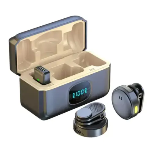 Microfone de Lapela Sem Fio - Ideal para Vídeos, Lives e Entrevistas