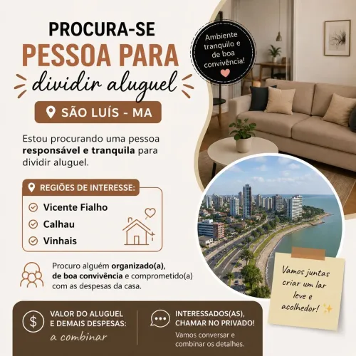 Vaga pra divisão de aluguel