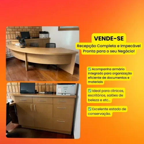 Recepção Completa ( Mesa e Armário)
