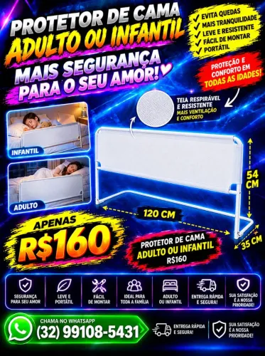 Protetor de Cama Para Adultos e Crianças