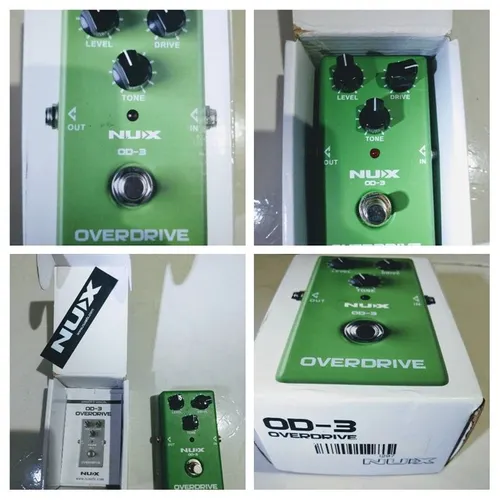 NUX OD-3 Overdrive Efeito Guitarra Pedal Ture Bypass (verde)