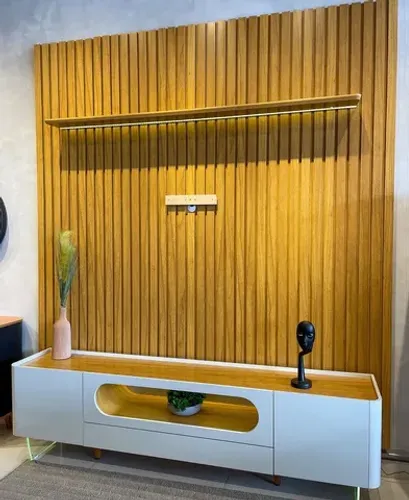 Rack + Painel ripado pronta entrega 100%MDF