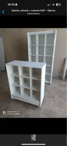 Balcão Colmeia +  Colmeia 15 Nichos MDF