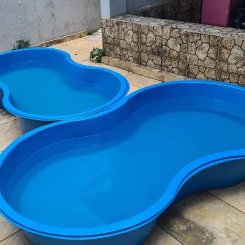 Piscina Feijão de 1000 litros azul Nova