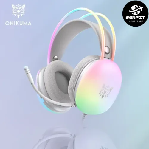 Headset Onikuma X25 Rgb Branco ou Preto