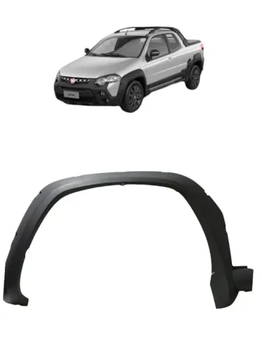 Aplique paralama dianteiro esquerdo. Fiat Strada 2012 2013