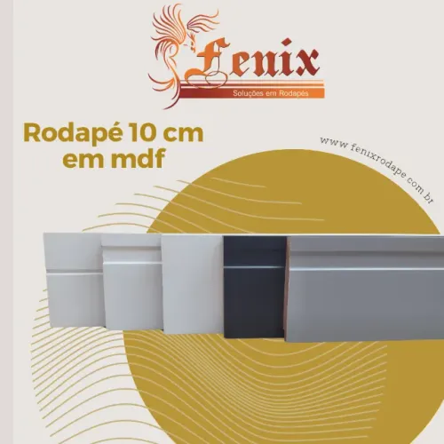 PROMOÇÃO - Rodapé 10 cm em MDF Premium - várias cores