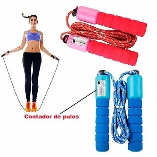 Lacrada Corda de Pular com Marcador de Pulos 2,8m Comprimento com Regulagem