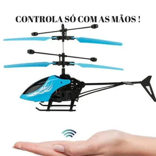 mini helicoptero com sensor de controle remoto fu3349 10cm