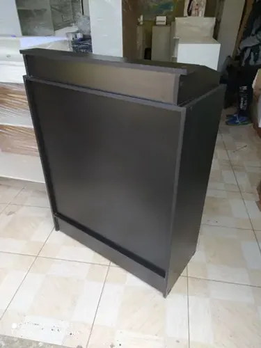 BALCÃO CAIXA PRETO MDF 