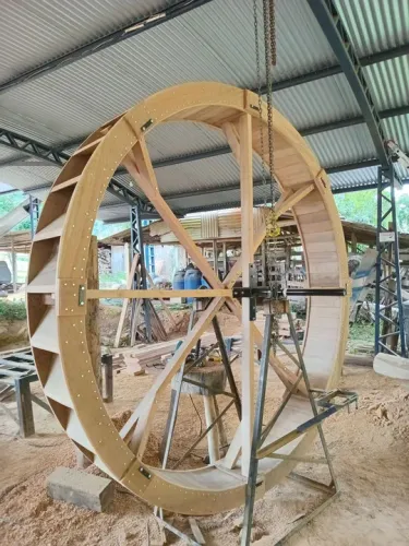 Rodas Dagua de Madeira de Pequi