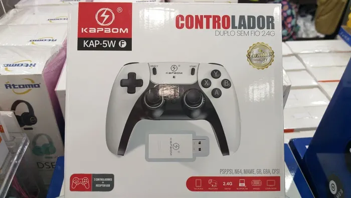 Controle Kapbom KAP-5W Duplo Sem Fio 2.4G - Novo!