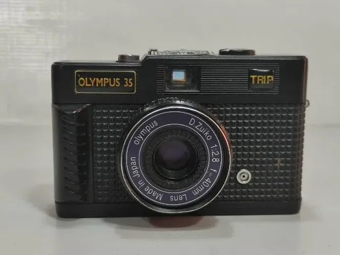 Câmera Máquina Fotográfica Olympus35 Funciona Ok L3y Preto (Usado)