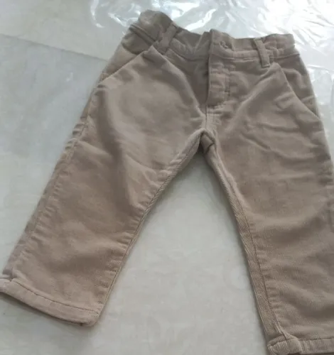 Calça de Corduroy Bebê - Bege