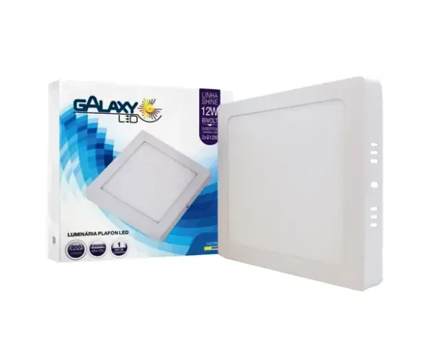 Luminária Plafon LED de sobrepor 12w